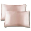 Drowsy Sleep Co . Queen Silk Pillowcase In Sunset Pink