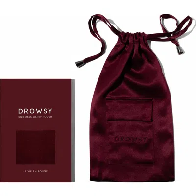 Drowsy Sleep Co . Silk  Carry Pouch In La Vie En Rouge