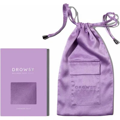 Drowsy Sleep Co . Silk  Carry Pouch In Lavender Haze