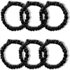 Drowsy Sleep Co Womens Black Drowsy Mini Logo-embellished Pack Of Six Silk Scrunchies In Black Jade