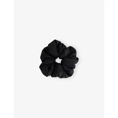 Drowsy Sleep Co Womens Black Jade Pillow Silk Scrunchie