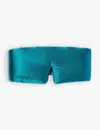 Drowsy Sleep Co Womens Green Sapphire Brand-embroidered Padded Silk Sleep Mask