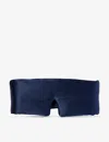 Drowsy Sleep Co Womens Midnight Blue Brand-embroidered Padded Silk Sleep Mask