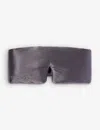Drowsy Sleep Co Womens Moonlight Shadow Brand-embroidered Padded Silk Sleep Mask In Grey