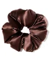 Drowsy Silk Padded Scrunchie In Brown