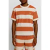 D.rt Classic Stripe Terry T-shirt In Orange