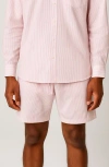 D.rt Stripe Cotton Blend Drawstring Shorts In Pink