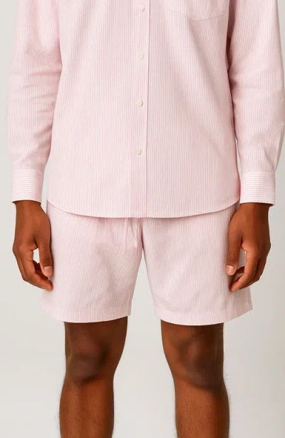 D.rt Stripe Cotton Blend Drawstring Shorts In Pink
