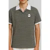 D.rt Stripe Polo In Black