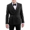 D.rt Thompson Double Breasted Water Repellent Blazer In Black