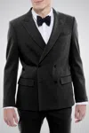 D.rt Thompson Double Breasted Water Repellent Blazer In Black