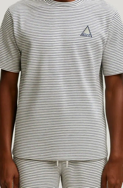 D.rt Vacay Stripe Cotton Terry T-shirt In White