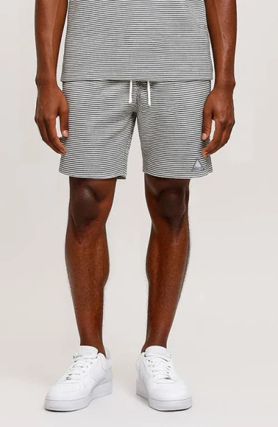 D.rt Vacay Stripe Drawstring Shorts In Gray