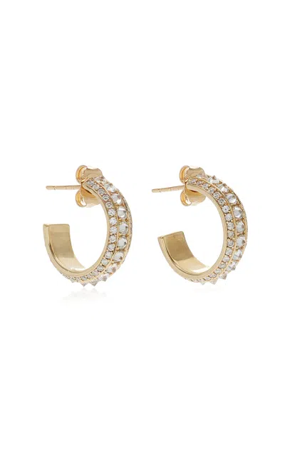 Dru Diamond 14k Gold Diamond Hoop Earrings