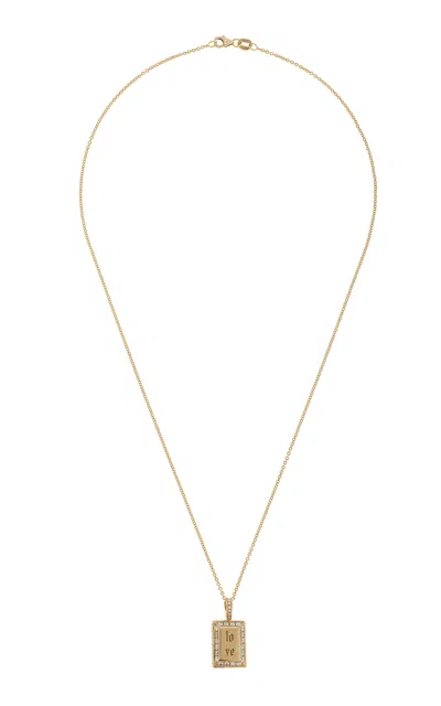 Dru Love Nugget 14k Gold Diamond Necklace