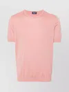Drumohr Short-sleeves Fine-knit Jumper In Pink
