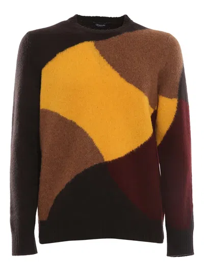 DRUMOHR ABSTRACT-PATTERN COTTON SWEATER