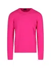 Drumohr Man Sweater Fuchsia Size 48 Super 140s Wool In Pink