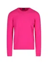 Drumohr Man Sweater Fuchsia Size 48 Super 140s Wool In Pink