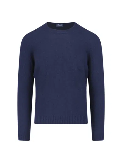 DRUMOHR BASIC SWEATER IN BLUE WOOL NAVY TONE