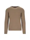 Drumohr Basic Sweater In Brown Wool Light Shade