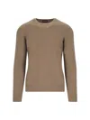 Drumohr Basic Sweater In Brown Wool Light Shade