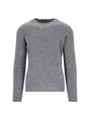 Drumohr Basic Sweater In Grey Wool Dark Shade