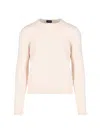 Drumohr Basic Sweater In Pink Wool Light Shade In Neutral