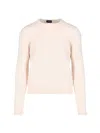 Drumohr Basic Sweater In Pink Wool Light Shade In Neutral