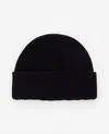 Drumohr Ribbed-hem Cashmere Beanie Hat In Black