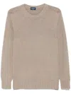 Drumohr Crew Neck Knitted Sweater In Beige