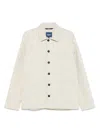 Drumohr Beige Spread Collar Shirt Jacket In Multi