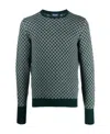 Drumohr Biscottino Crew-neck Cashmere Jumper In Green