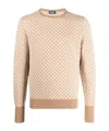 Drumohr Biscottino Crew-neck Cashmere Jumper In Nude