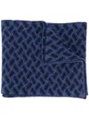 Drumohr Biscottino Wool Scarf In Blue