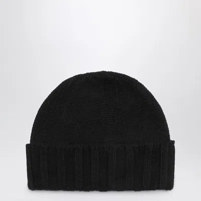 Drumohr Black Cashmere Beanie
