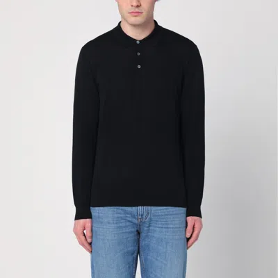 DRUMOHR BLACK COTTON POLO SHIRT