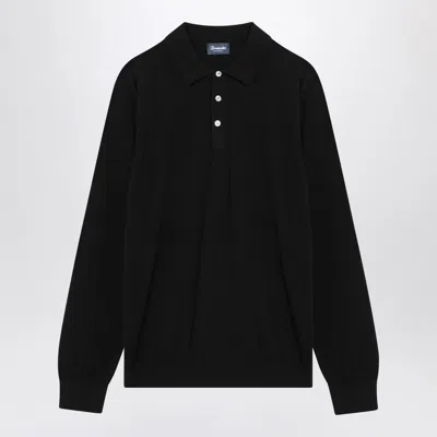 DRUMOHR BLACK COTTON POLO SHIRT