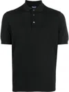 Drumohr Short Sleeve Polo With Classic Collar In Black