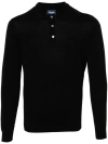 DRUMOHR BLACK KNIT POLO