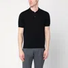 Drumohr Spread-collar Cotton Polo Shirt In Black
