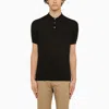 Drumohr Black Polo Shirt In Cotton In Black