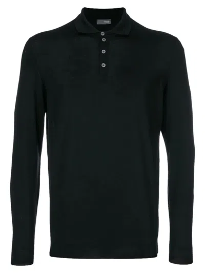 Drumohr Black Solid Polo