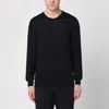 Drumohr Merino Wool Crewneck Sweater In Black