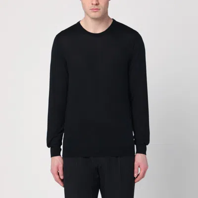 DRUMOHR DRUMOHR BLACK WOOL CREW-NECK SWEATER