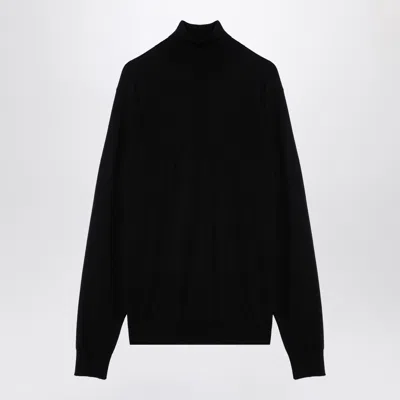 DRUMOHR DRUMOHR BLACK WOOL TURTLENECK SWEATER
