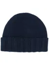 Drumohr Blue Cashmere Beanie In Blue