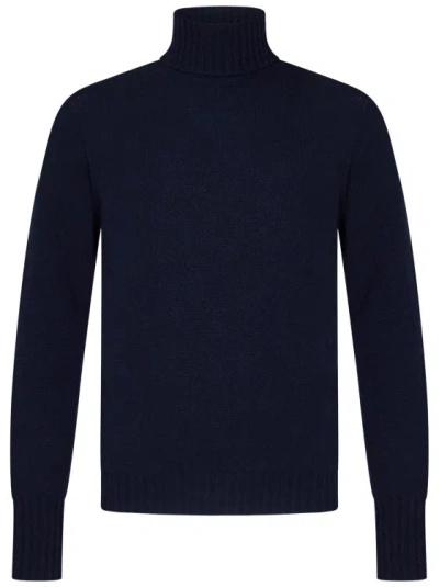 Drumohr Sweater With Logo In Navy Blue