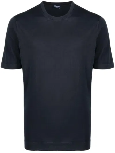 Drumohr Blue Cotton T-shirt