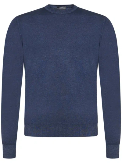 Drumohr Blue Crewneck Sweater